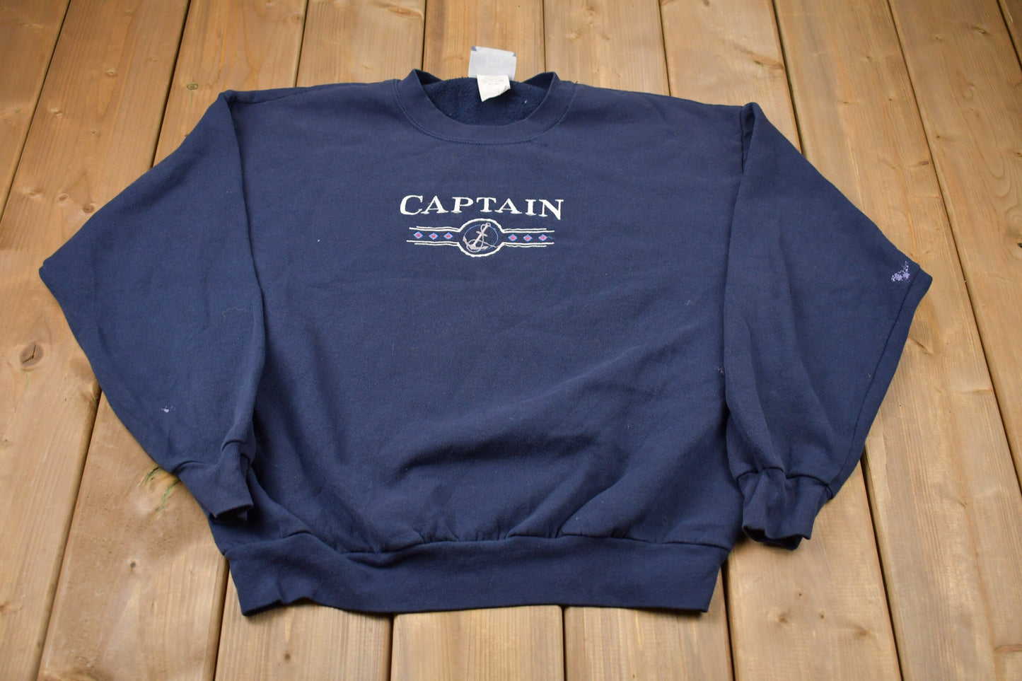 Vintage 1990s Lee Captain Embroidered Crewneck Sweatshirt