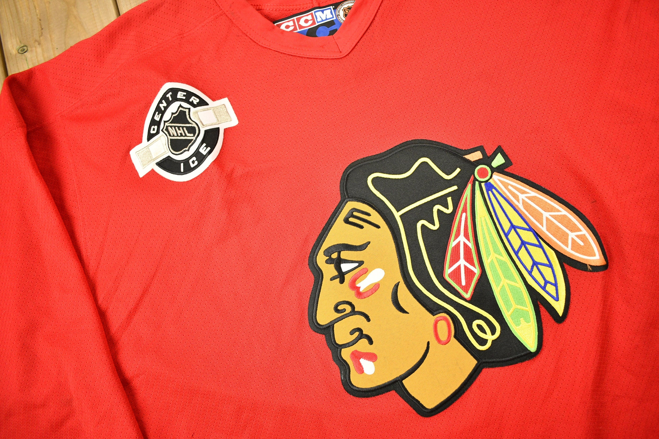 Vintage 1990s Chicago Black Hawks NHL Hockey Jersey