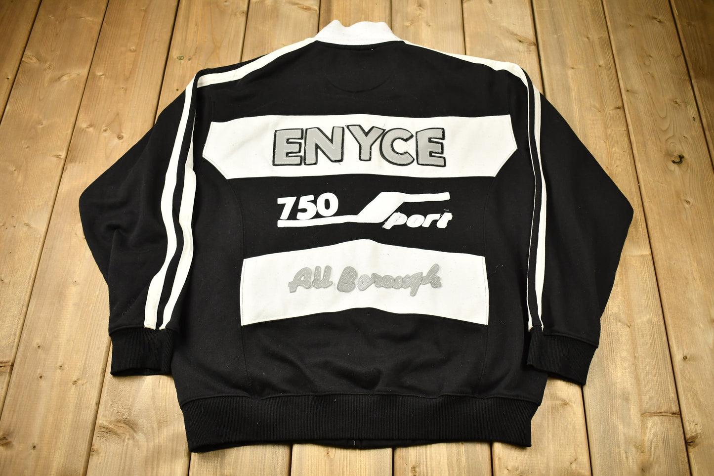 Vintage 1990s Enyce 750 Sport Full Zip Patchwork Sweatshirt