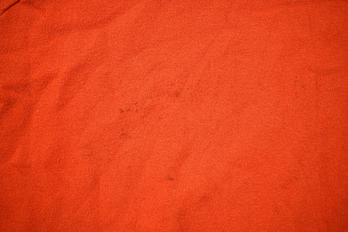 Vintage 1960s Blank Orange Raglan Mockneck Sweatshirt
