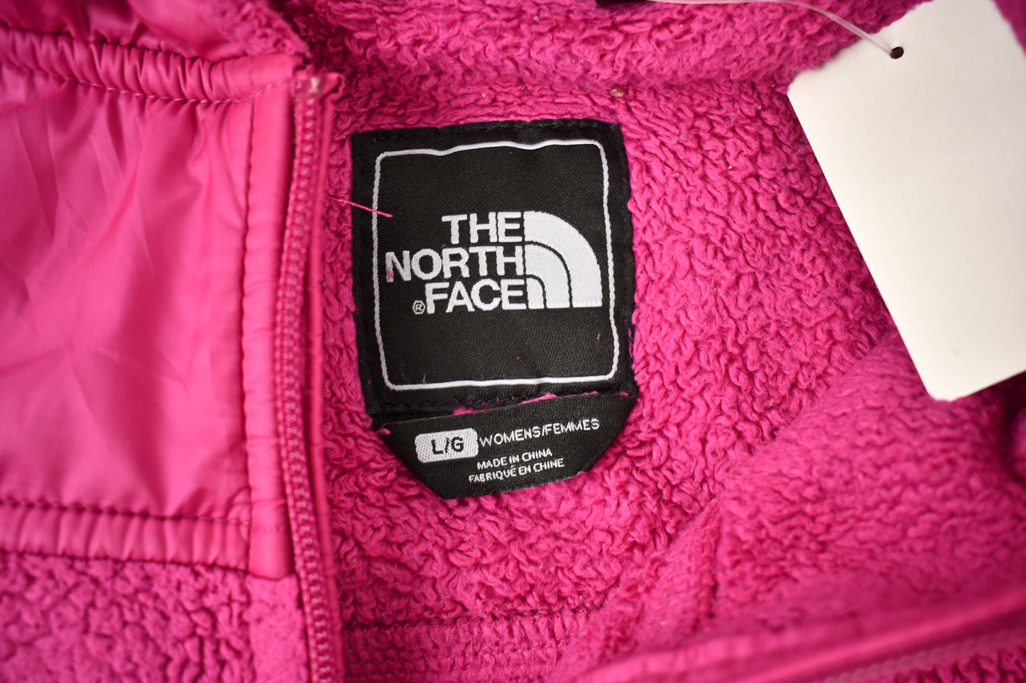 Vintage 1990s The North Face Full Zip Hooded Pink Fleece Sweater