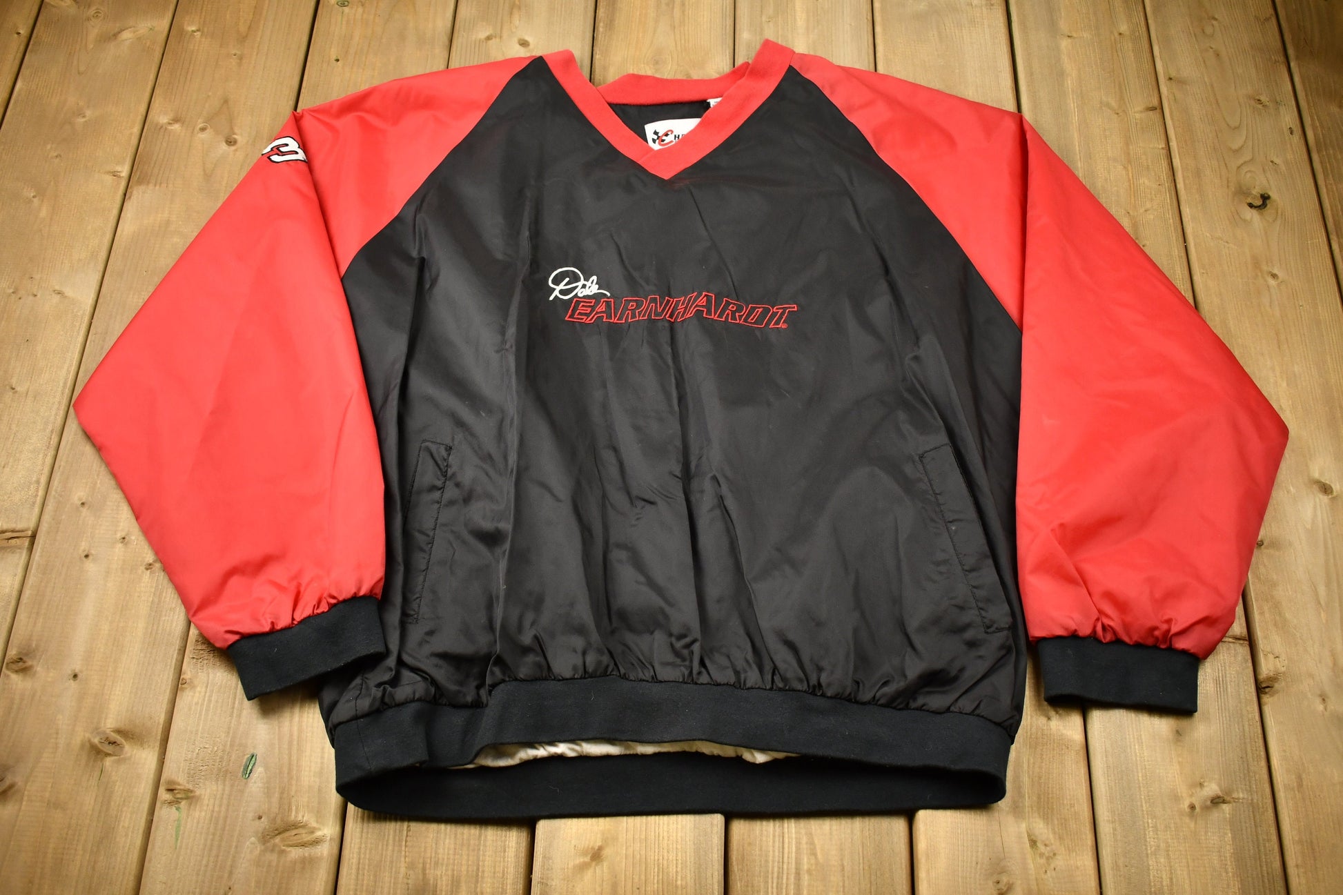 Vintage 1990s Dale Earnhardt Embroidered Pullover Windbreaker Jacket
