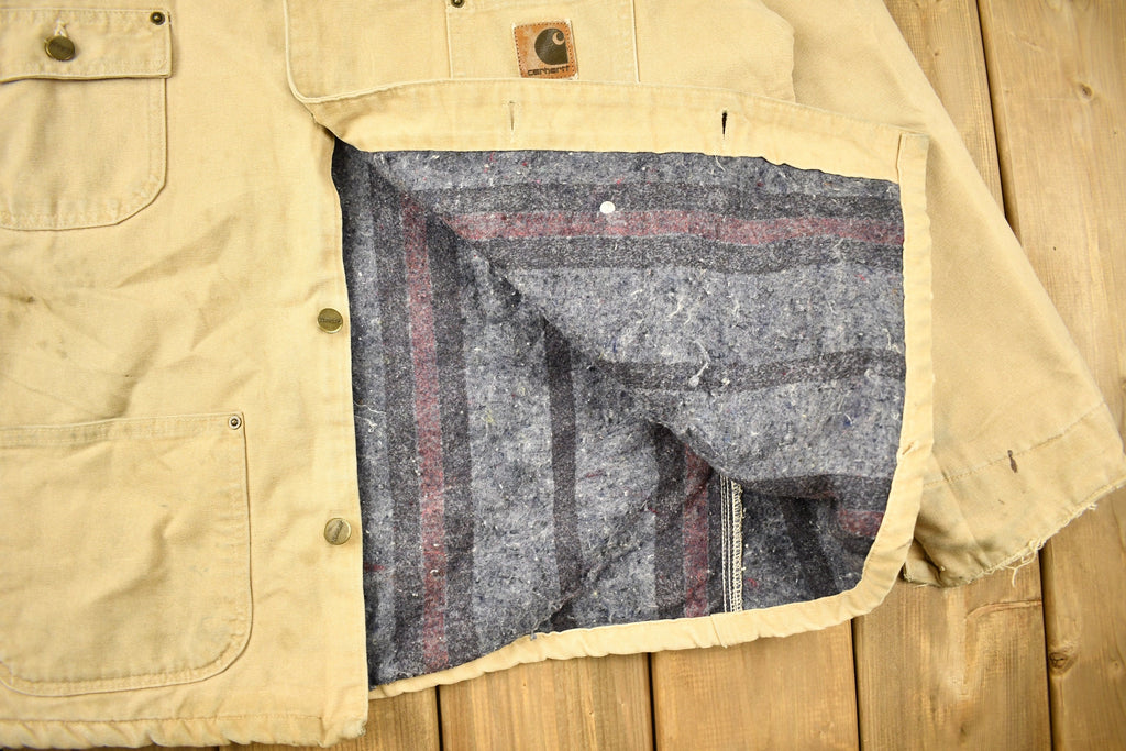 Vintage 1980s Tan Carhartt Chore Coat