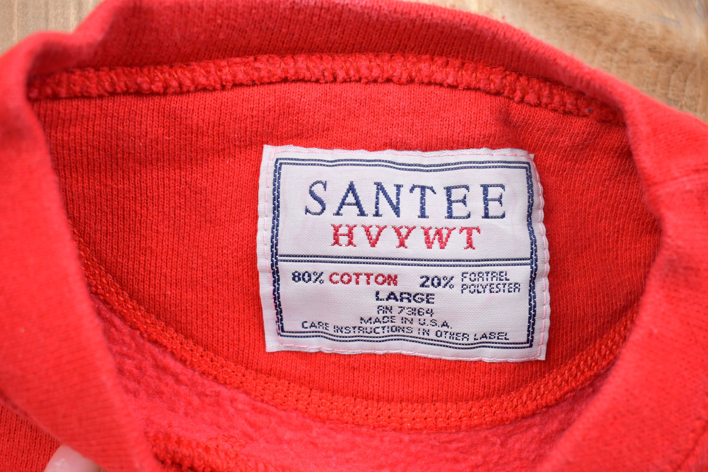 Vintage 1990s Santee Heavyweight Sieve Embroidered Crewneck Sweatshirt