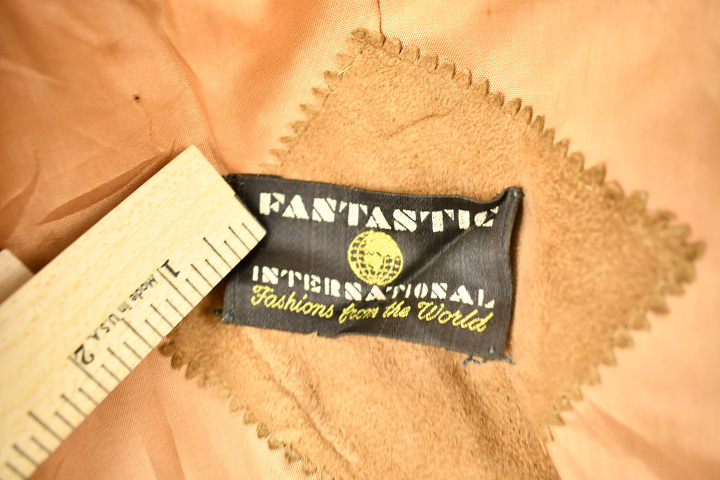 Vintage 1970s Woven Suede Fantastic International Jacket