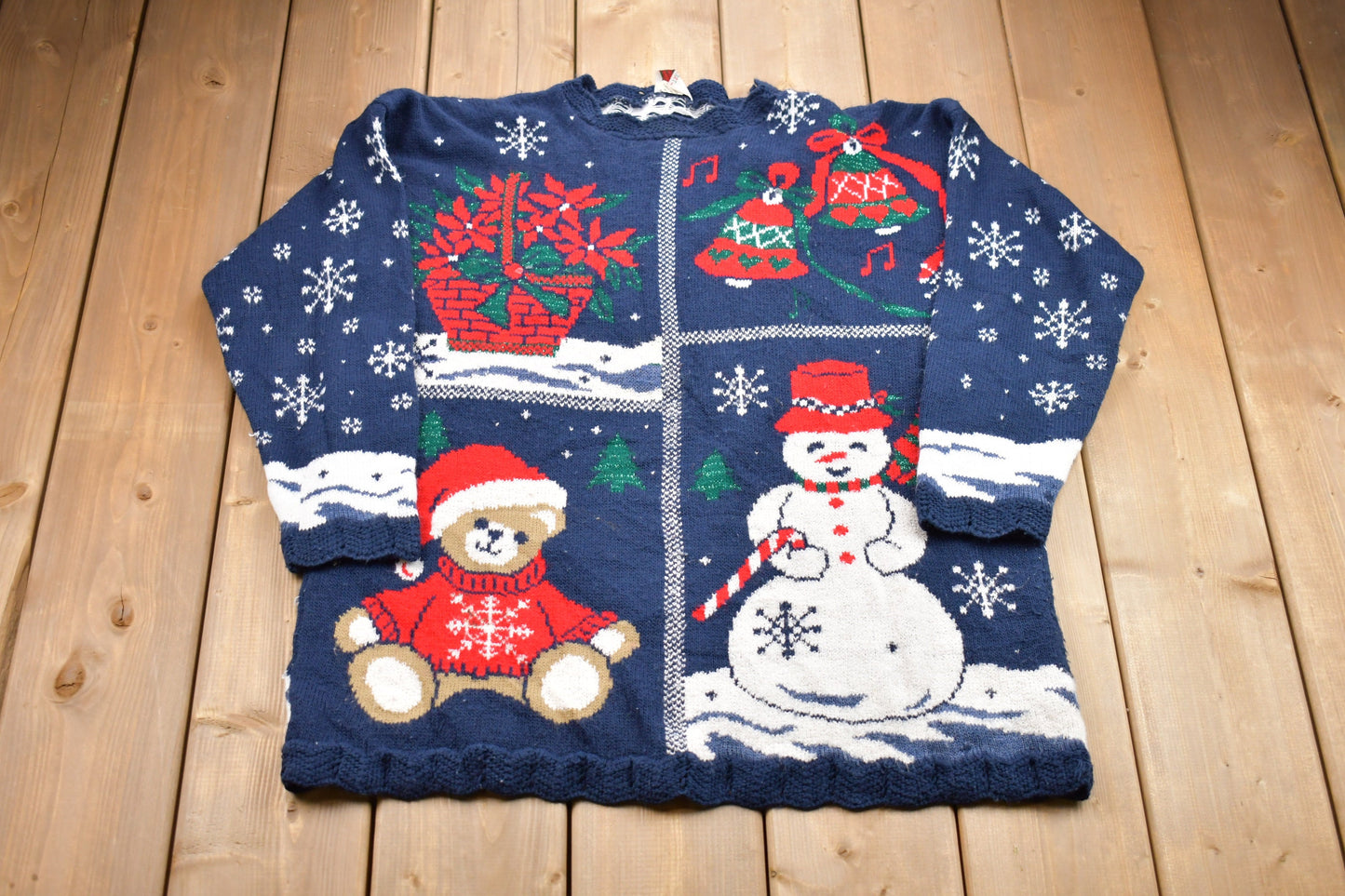 Vintage 1990s Nutcracker Christmas Holiday Knitted Sweater