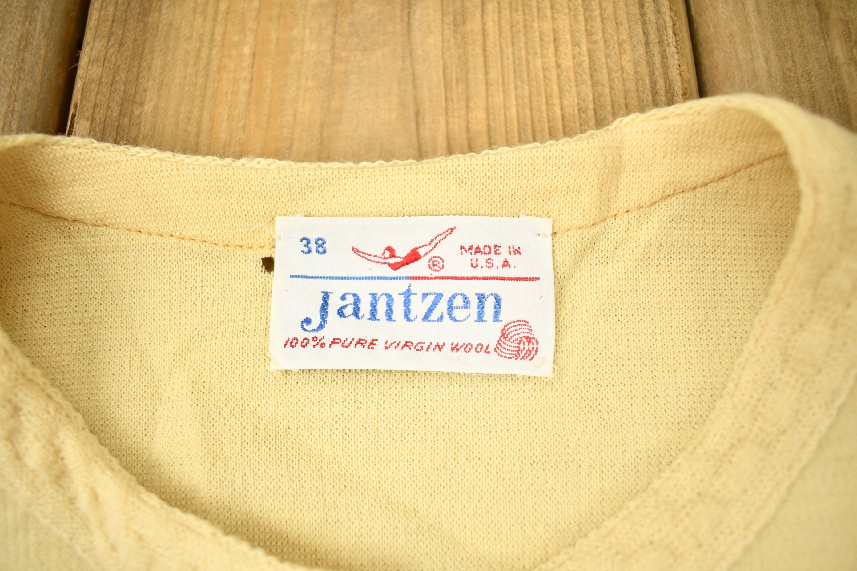 Vintage 1950s Jantzen Pure Wool Shall Cardigan Sweater