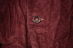 Vintage 1950s Burgundy Corduroy Button Up Blazer Jacket