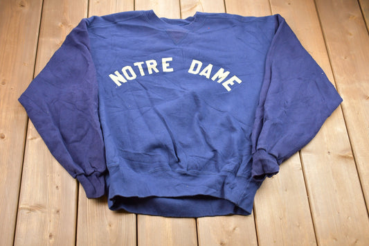 Vintage 1980s Russel Athletic University of Notre Dame Fighting Irish Collegiate Crewneck / Made In USA/ NCAA Sweatshirt / Sportswear