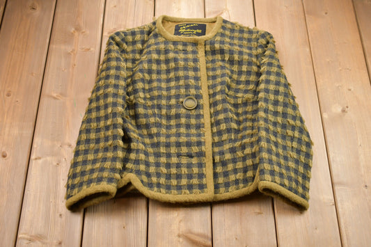 Vintage 1980s Plaid Knitted Sweater