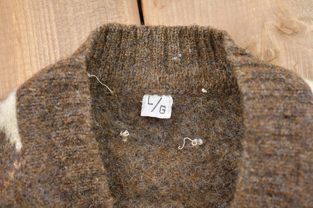 Vintage 1960s Elbow Patches Knitted Sweater