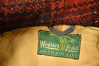 Vintage 1950s Western Field Montgomery Ward Buffalo Plaid Wool Hunting Jacket