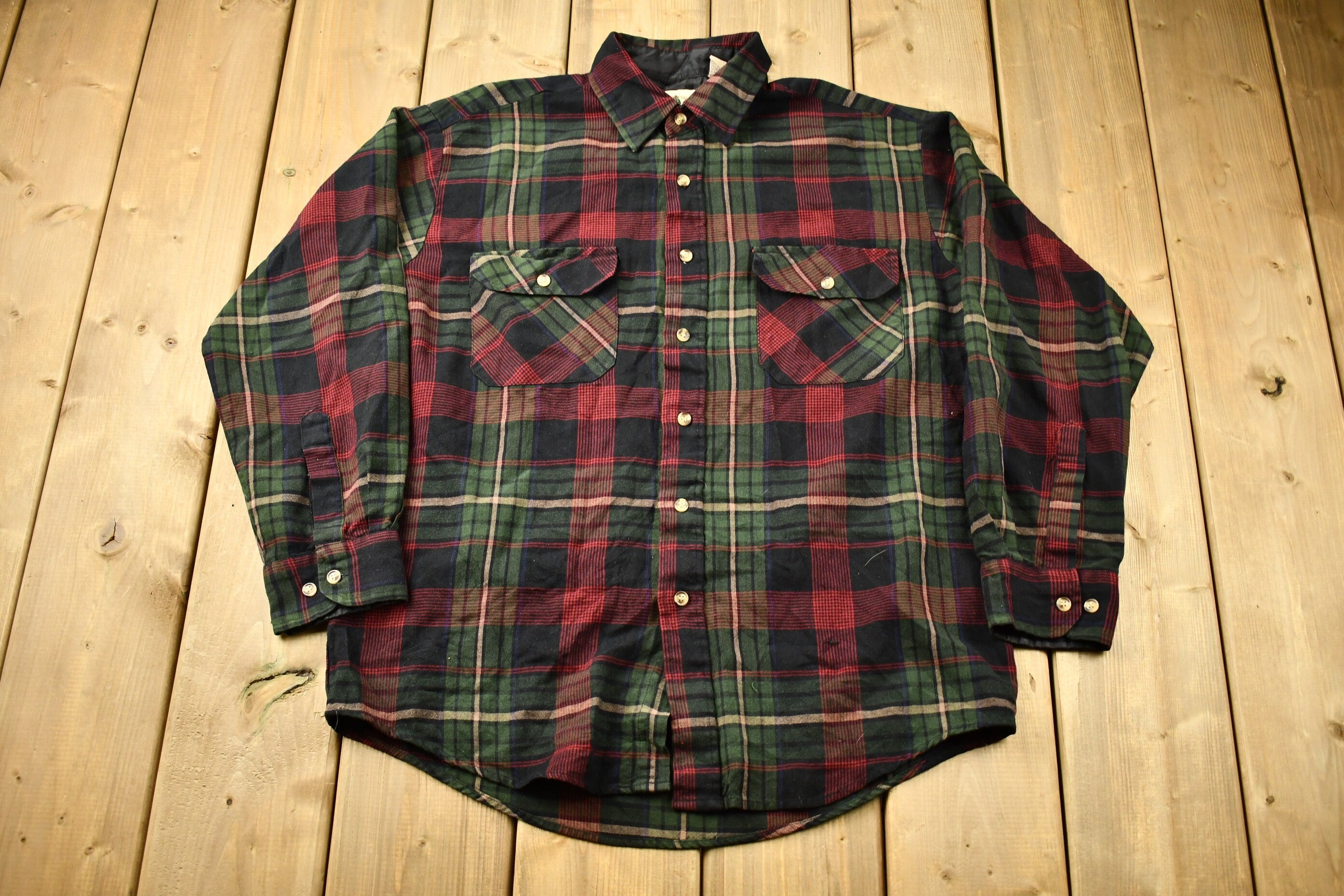 Vintage 1980s Northwest Territory Button Up Plaid Shirt