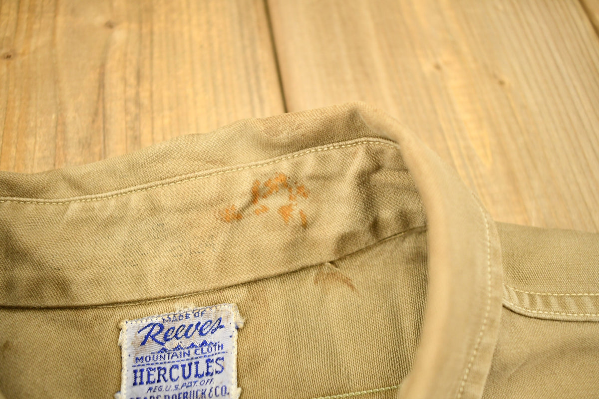 Vintage 1940s Reeves Hercules Mountain Cloth Work Jacket