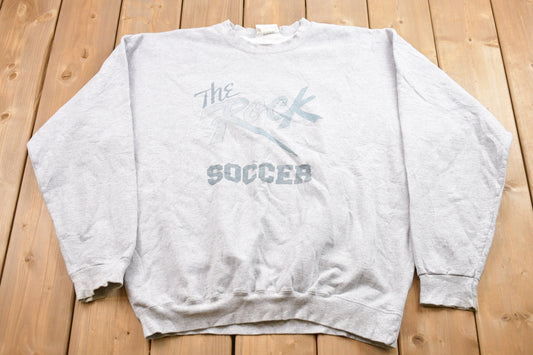 Vintage 1990s Soccer Crewneck Sweatshirt / 90s Crewneck / Hanes / Souvenir / Athleisure / Streetwear