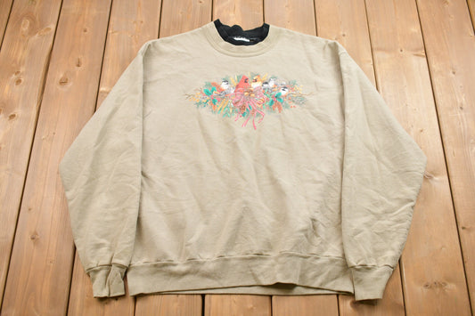 Vintage 1990s  Birds Nest Crewneck / 90s Crewneck / Nature / Animals / Vintage Sweatshirt / American Streetwear / Pullover Sweatshirt