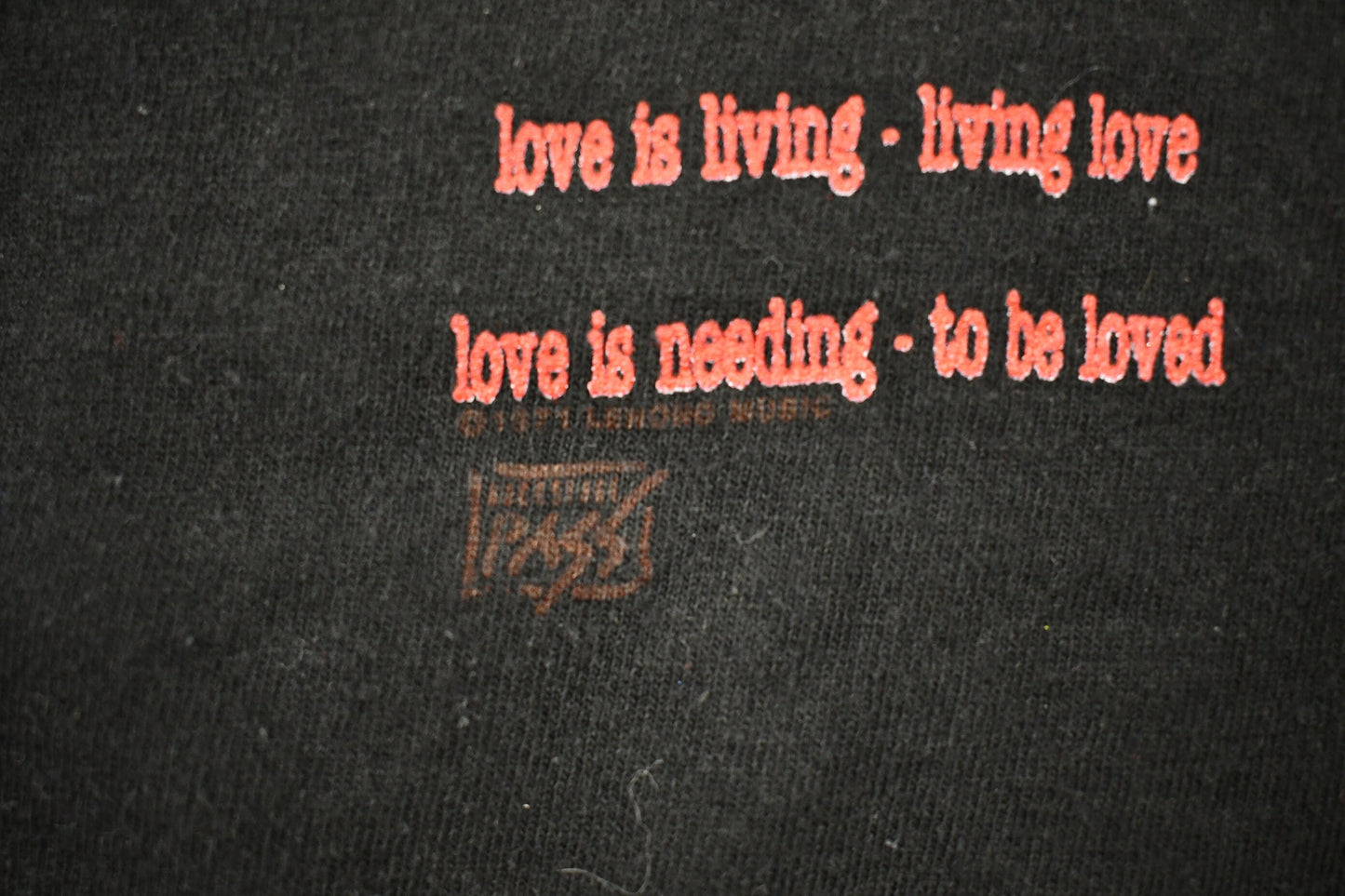 Vintage 1991 John Lennon Love Is Real Band T-shirt / Band Tee / Single Stitch / The Beatles / Music Promo / Premium Vintage