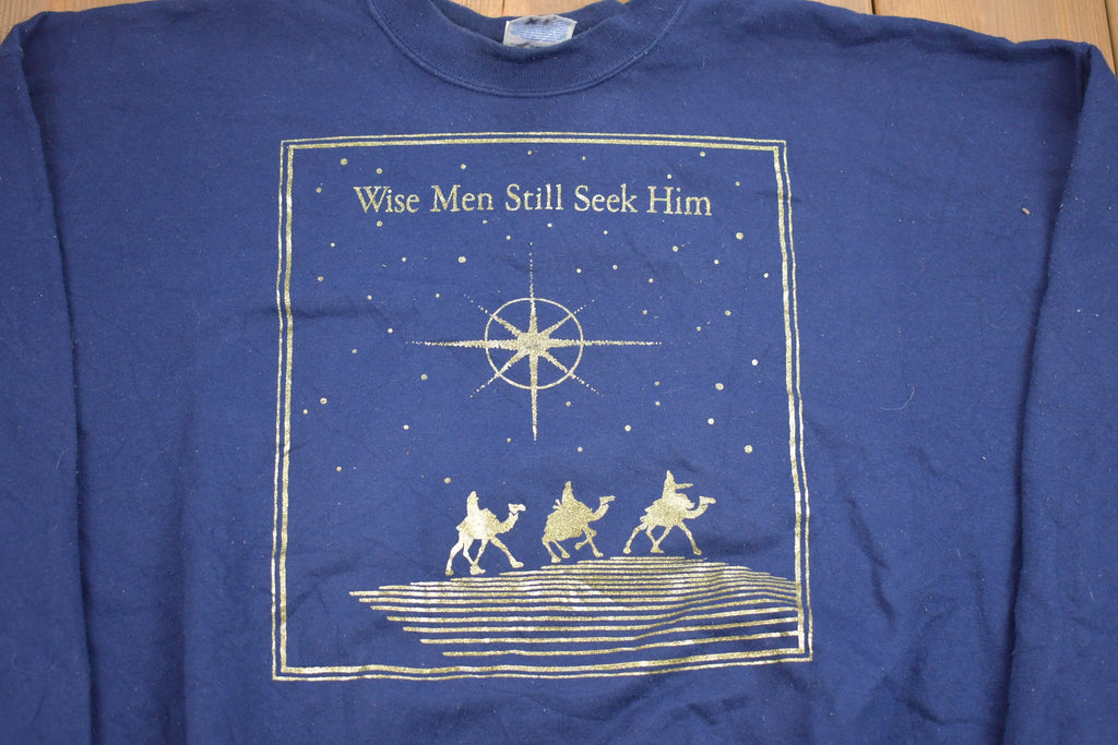 Vintage 1990s 3 Wisemen Desert Camel Graphic Crewneck Sweatshirt