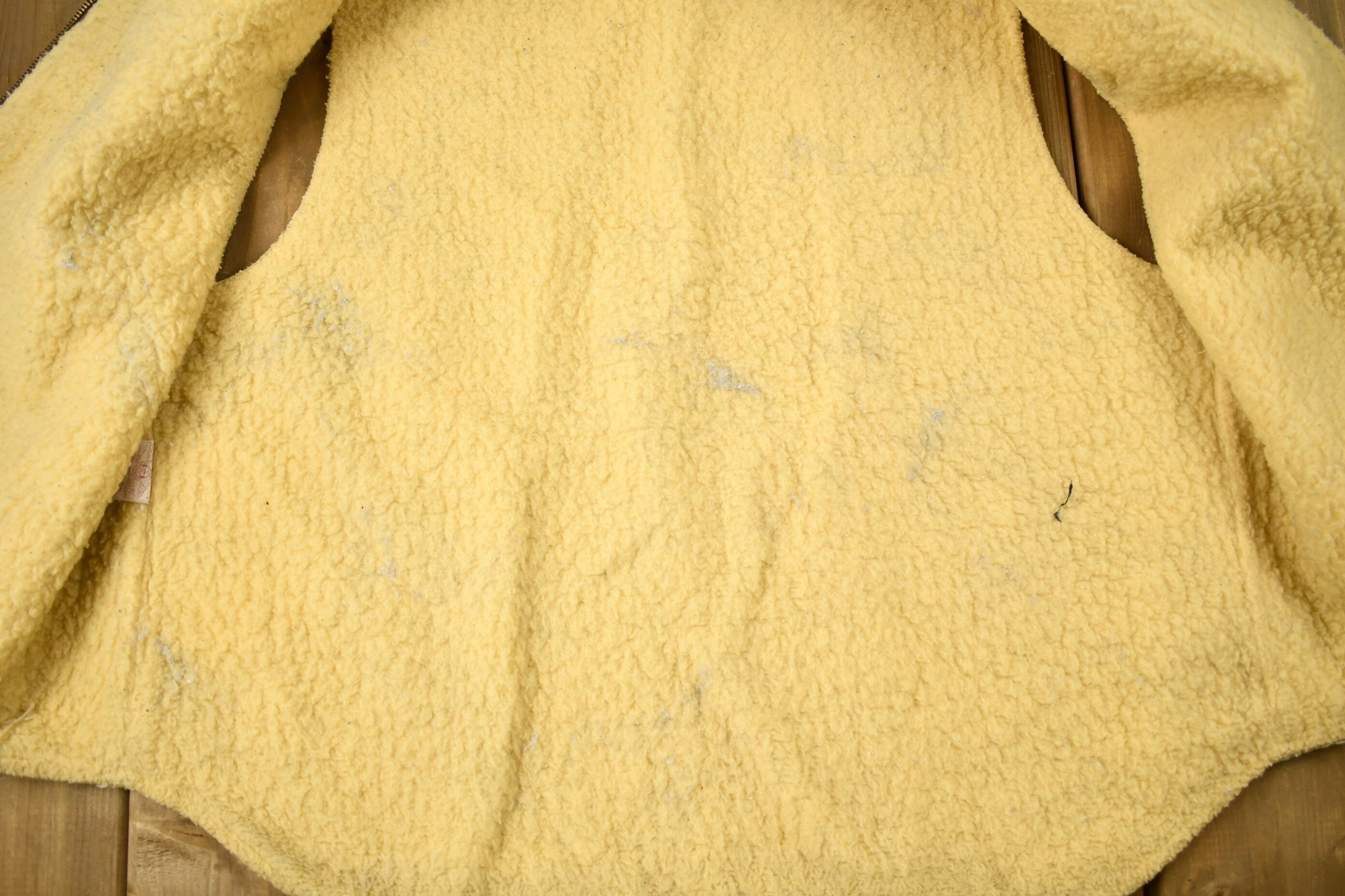 Vintage 1980s Carhartt Sherpa Lined Beige Work Vest