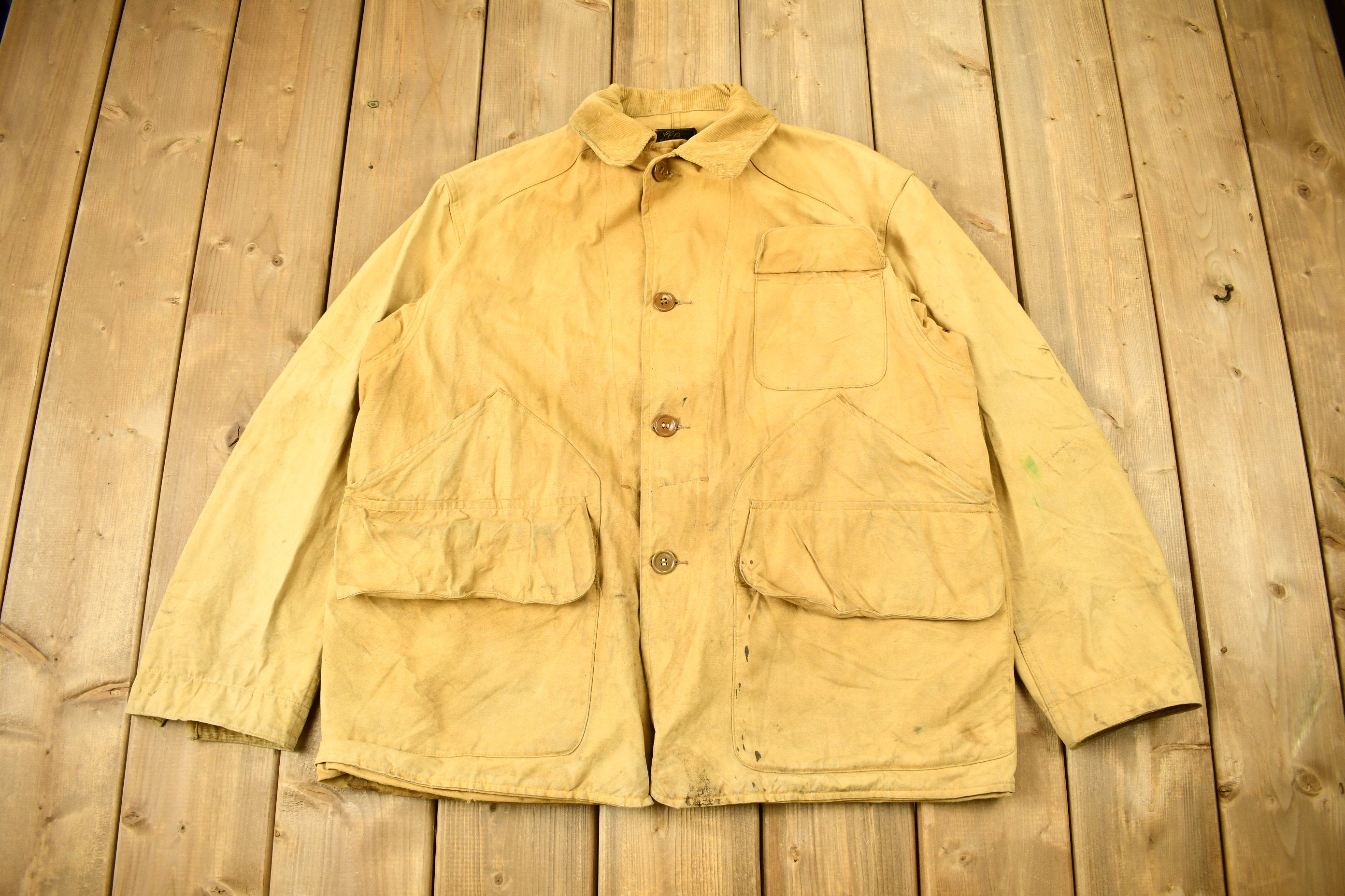 Vintage 1950s LL Bean Canvas Hunting Jacket / Made In USA