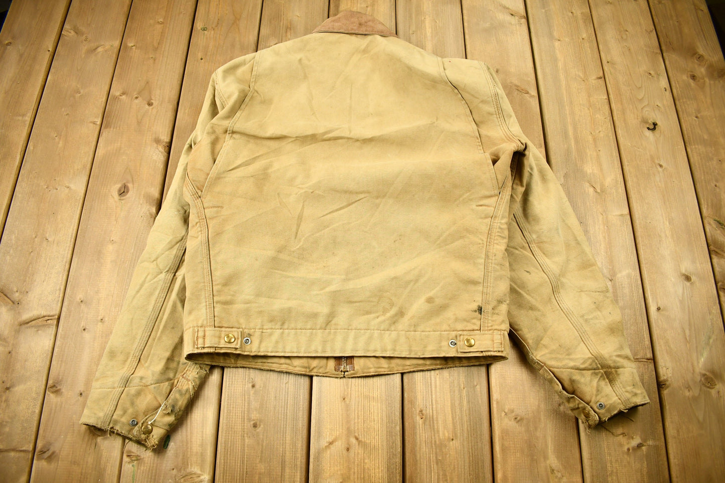 Vintage 1990s Distressed Carhartt Detroit Jacket / Workwear / Streetwear / Made In USA / 90s / Blanket Lined Jacket / Distressed Carhartt