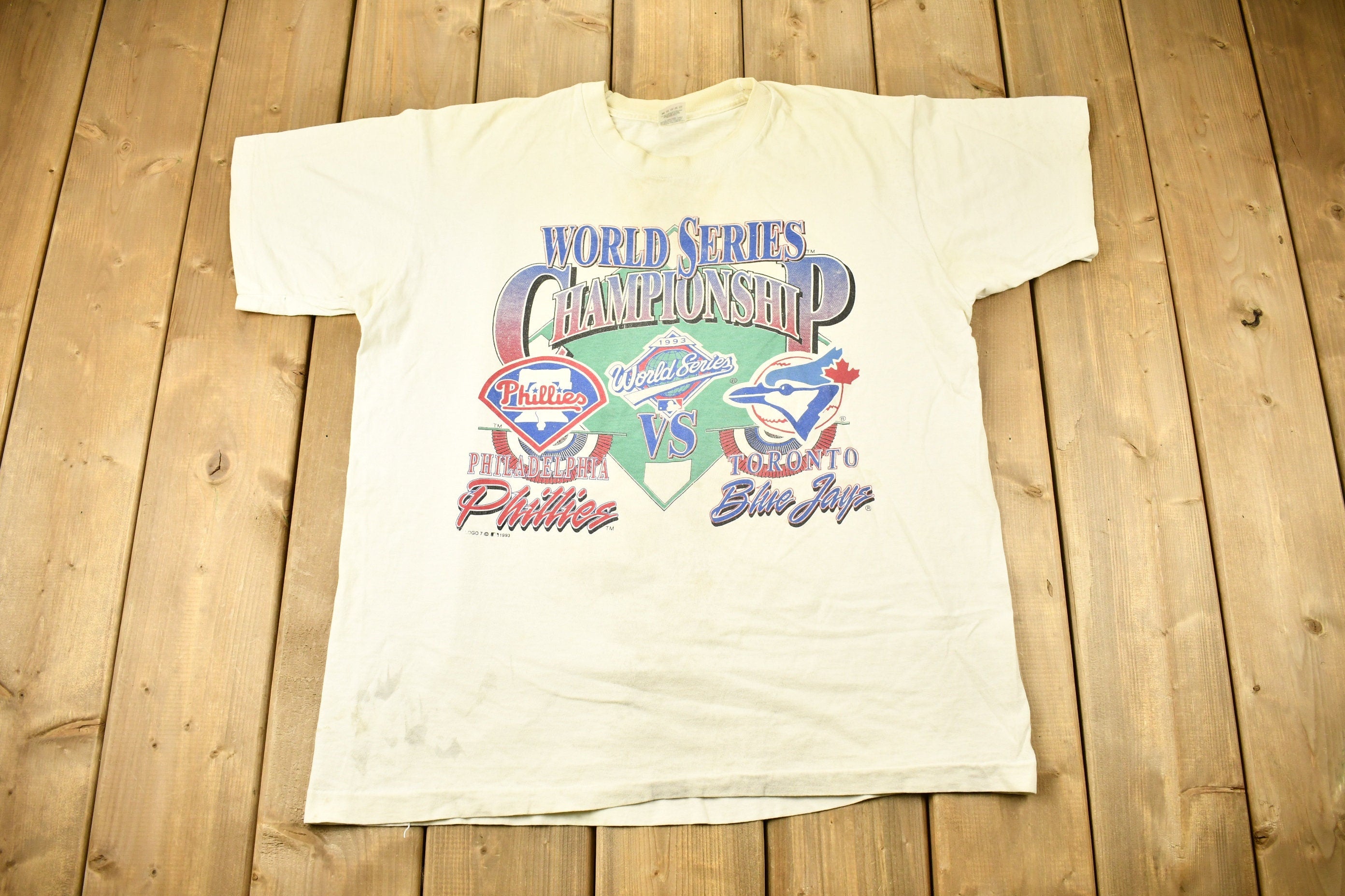 Vintage 1993 MLB Baseball World Series Championship T-shirt