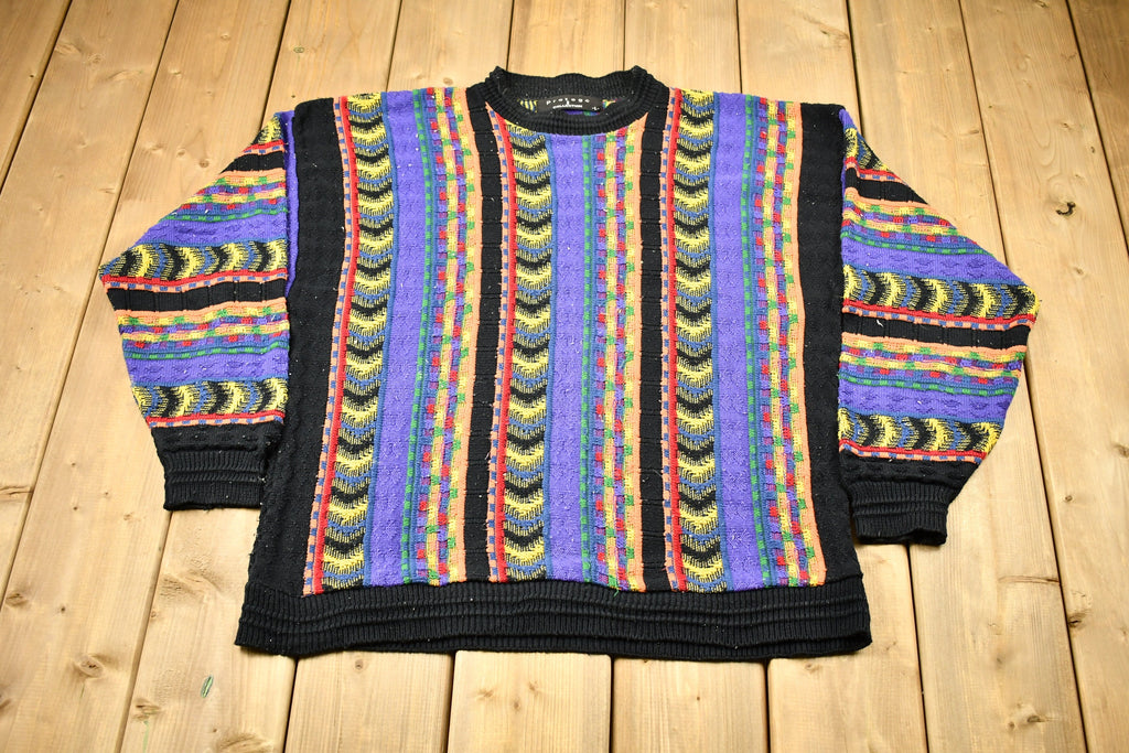 Vintage 1990s 3D Cable Knit Protégé Sweater