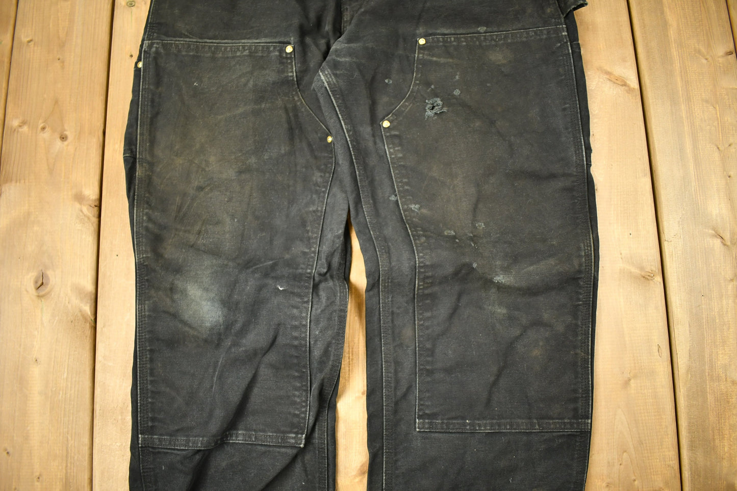 Vintage 1990s Carhartt Black Double Knee Work Pants Size 34 x 28 / Car –  LOST BOYS VINTAGE