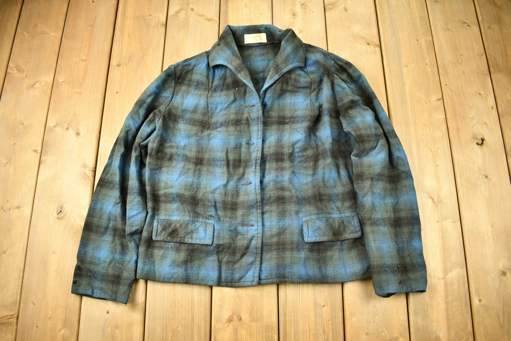 Vintage 1960s Pendleton Women's Plaid Button Up Shirt