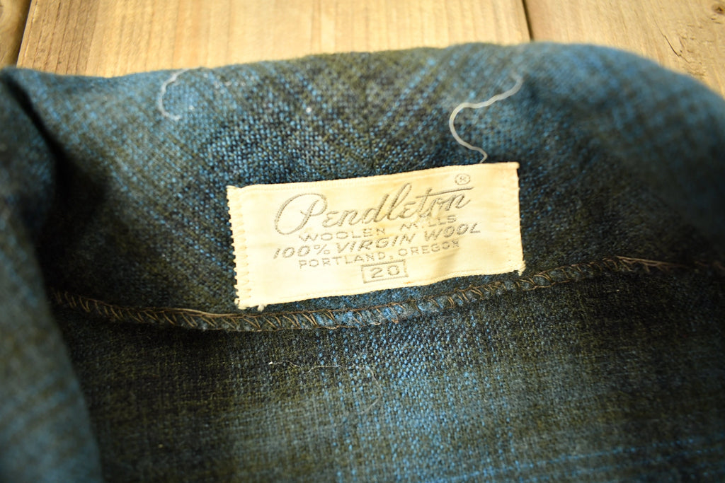 Vintage 1960s Pendleton Women's Plaid Button Up Shirt
