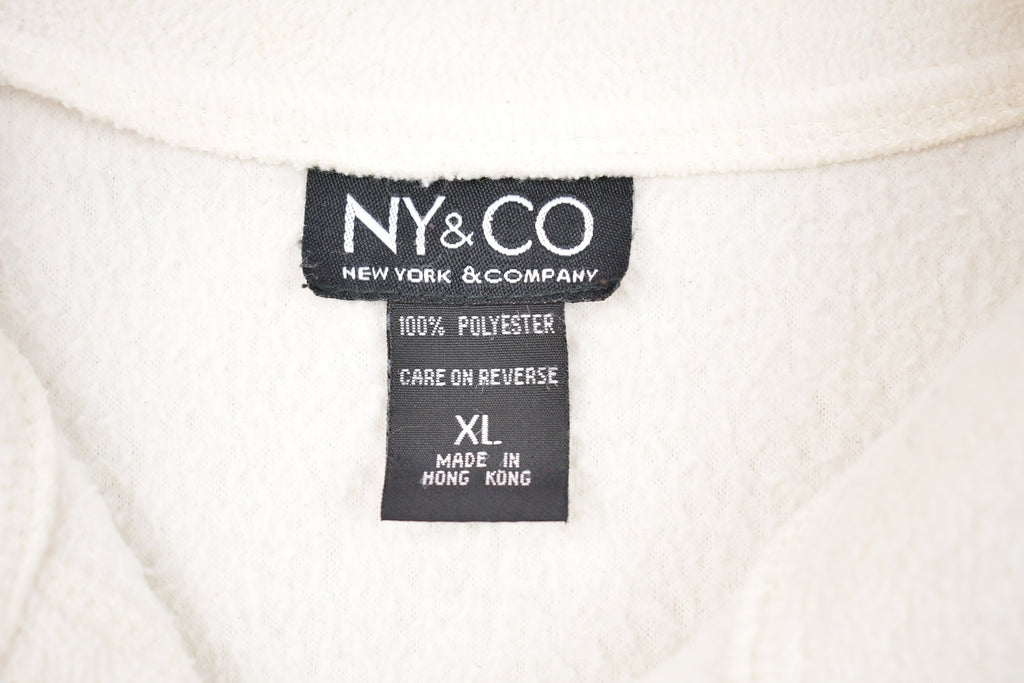 Vintage 1990s NY & Co Fleece button Up Sweater