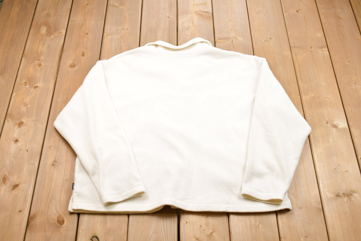 Vintage 1990s NY & Co Fleece button Up Sweater