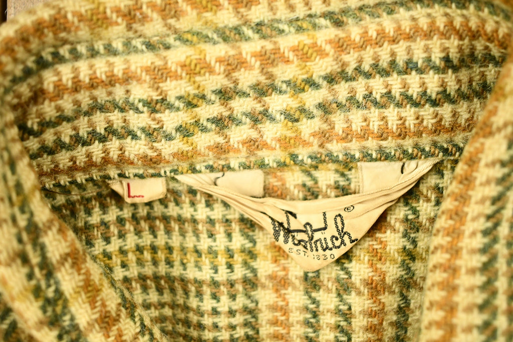 Vintage 1950s Woolrich Hounds Tooth Button Up Shirt
