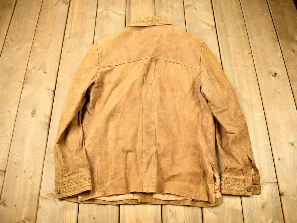 Vintage 1970s Woven Suede Fantastic International Jacket