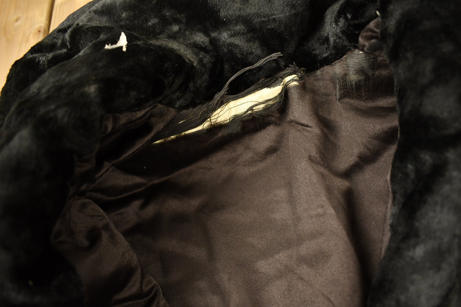 Vintage 1970s Full Length Black Trench Coat