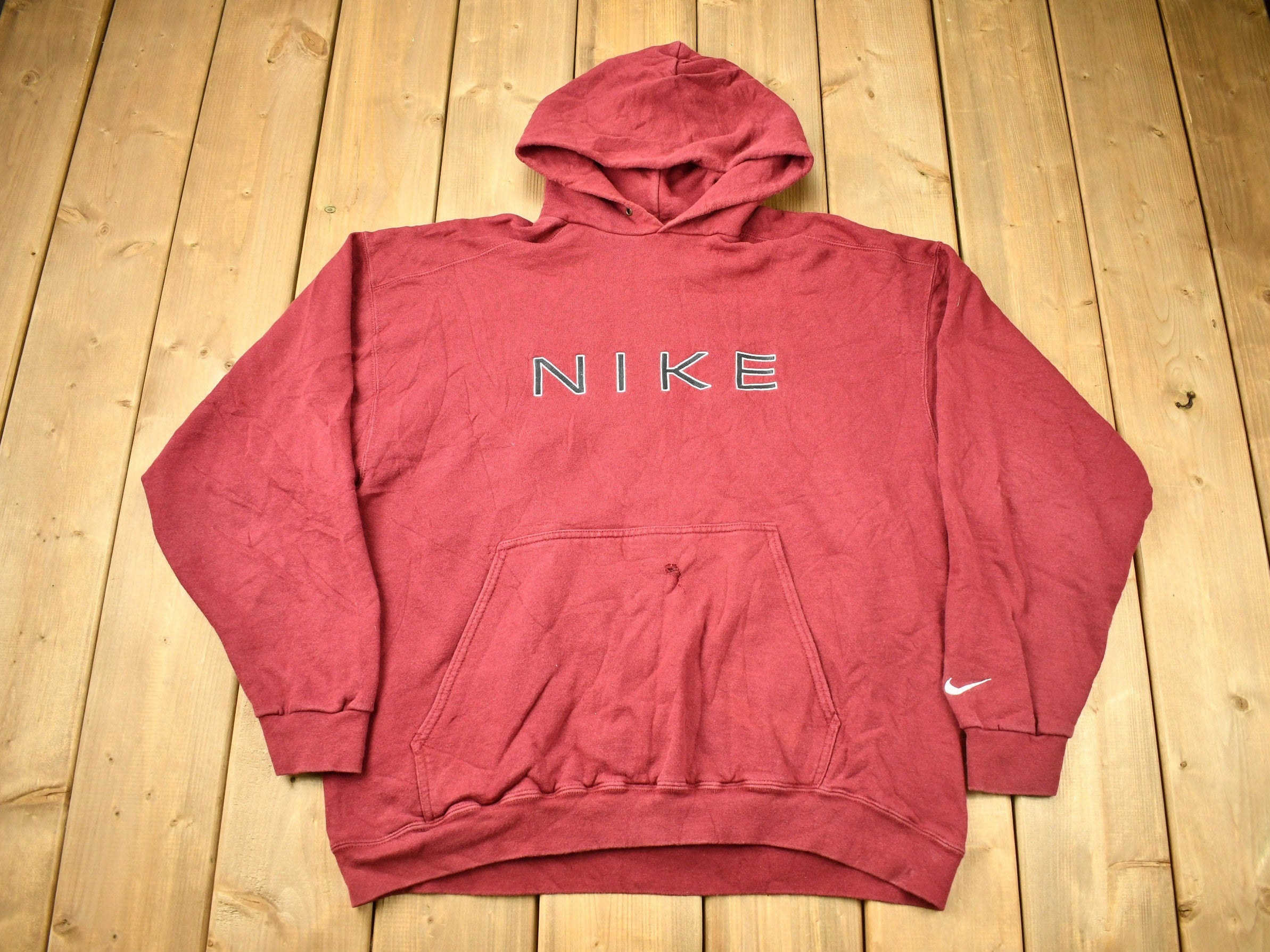Vintage 1990s Nike Embroidered Logo Hoodie