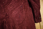 Vintage 1950s Burgundy Corduroy Button Up Blazer Jacket