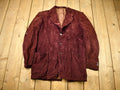 Vintage 1950s Burgundy Corduroy Button Up Blazer Jacket
