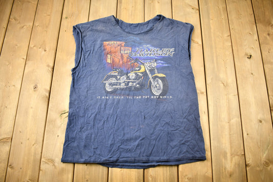 Vintage 1996 Harley Davidson Motorcycles Chico California T-Shirt / Single Stitch / Made In USA / 90s Graphic / Biker / Distressed