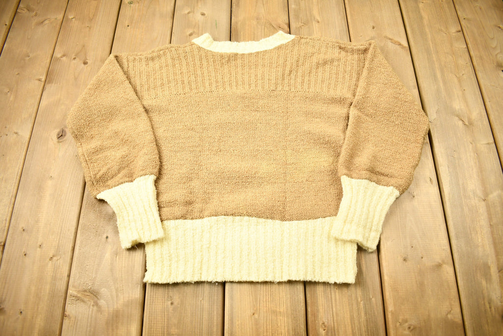 Vintage 1970s Knitted V-Neck Sweater