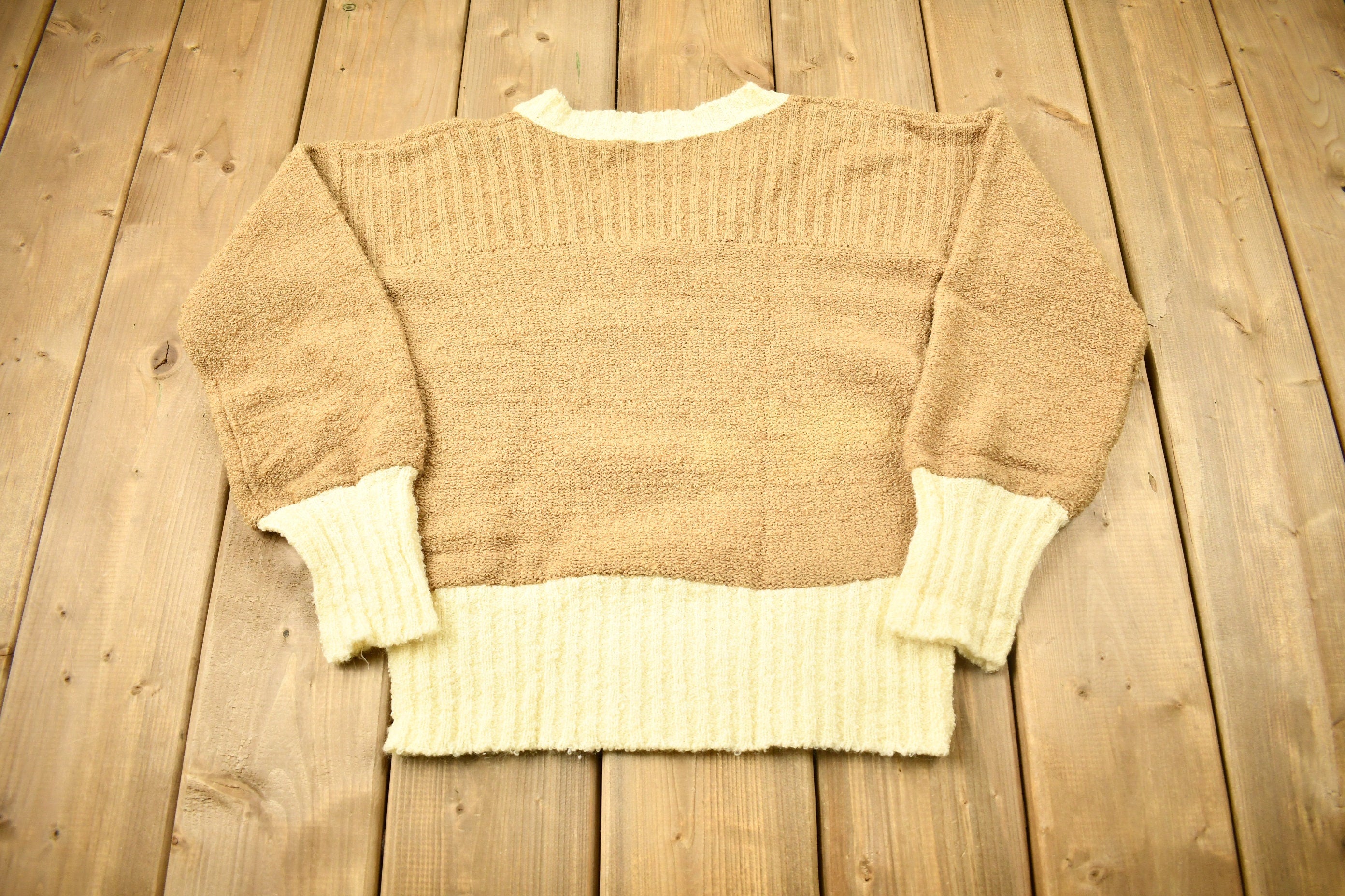 Vintage 1970s Knitted V-Neck Sweater