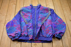 Vintage 1990s Lavon Floral Windbreaker Jacket