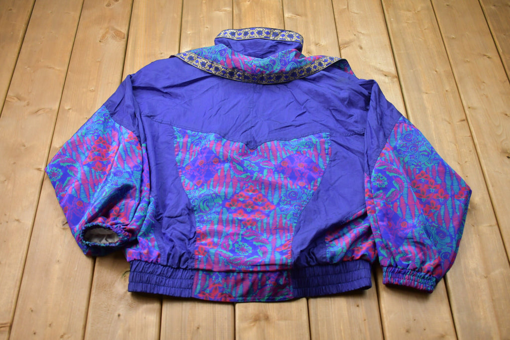 Vintage 1990s Lavon Floral Windbreaker Jacket