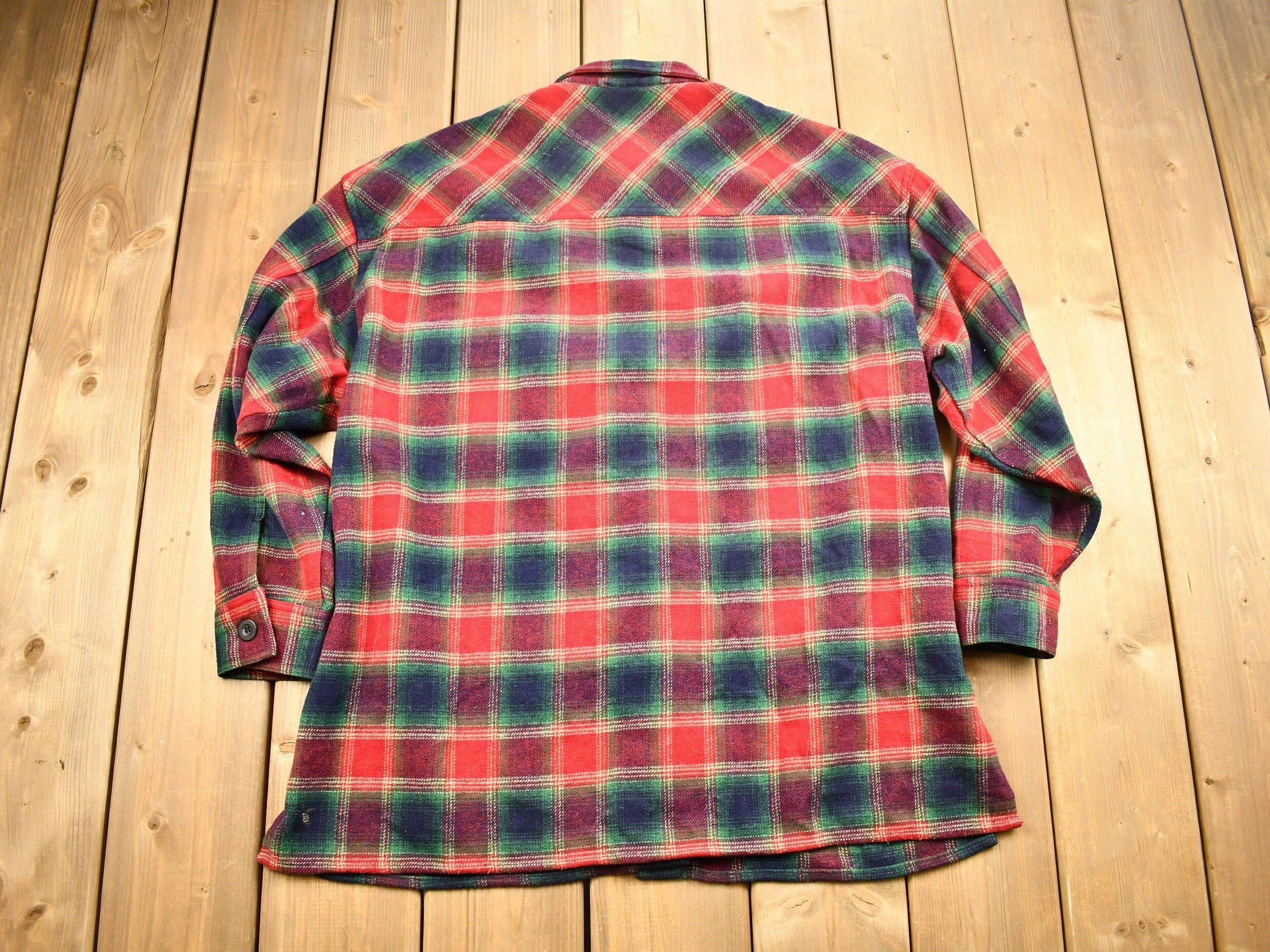 Vintage 1980s Chaus Jeanswear Button Up Plaid Shirt