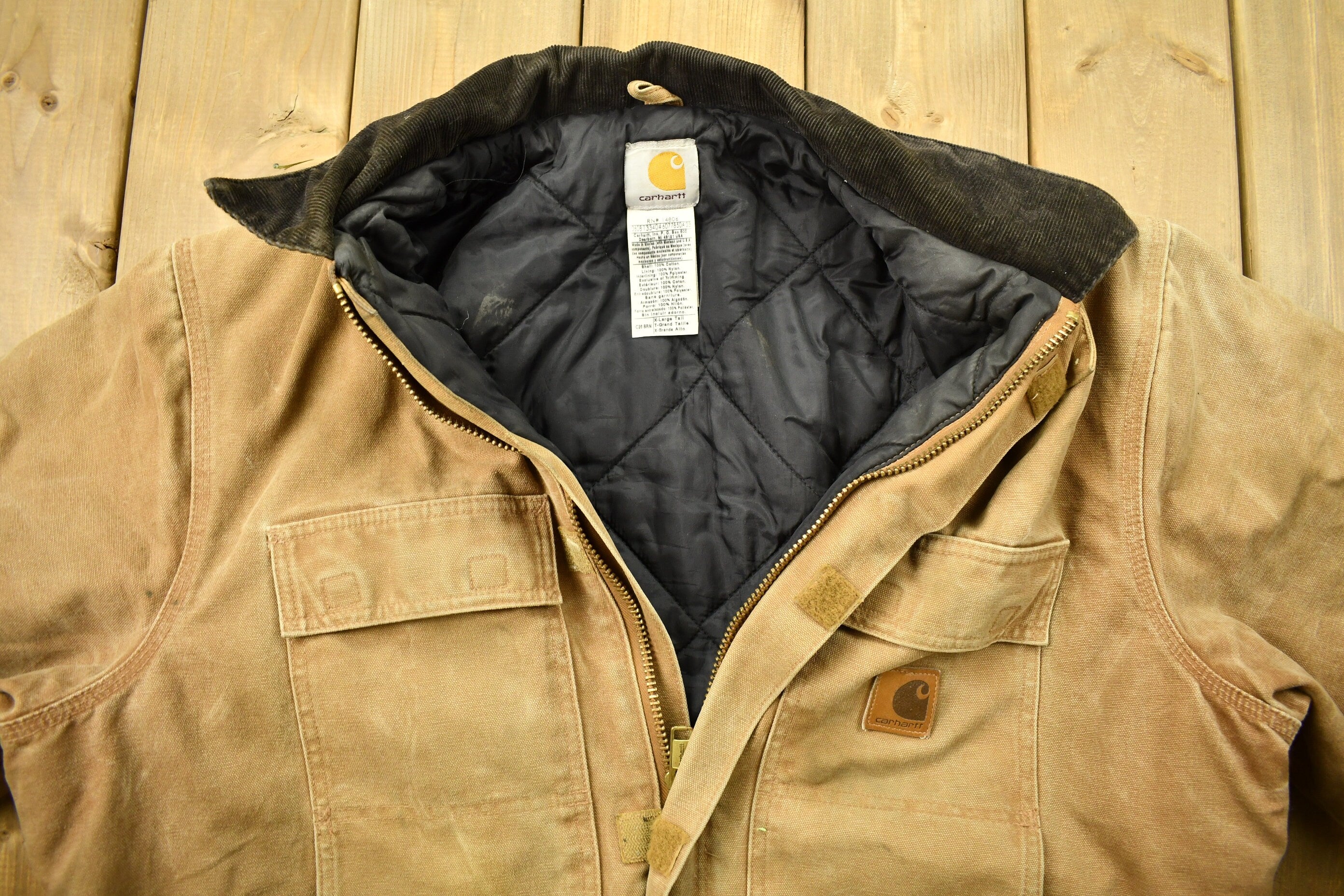 Vintage 1990s Beige Carhartt Work Jacket