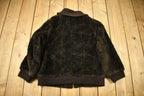 Vintage 1950s Brown Fur Zip Up Jacket