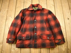 Vintage 1950s Western Field Montgomery Ward Buffalo Plaid Wool Hunting Jacket