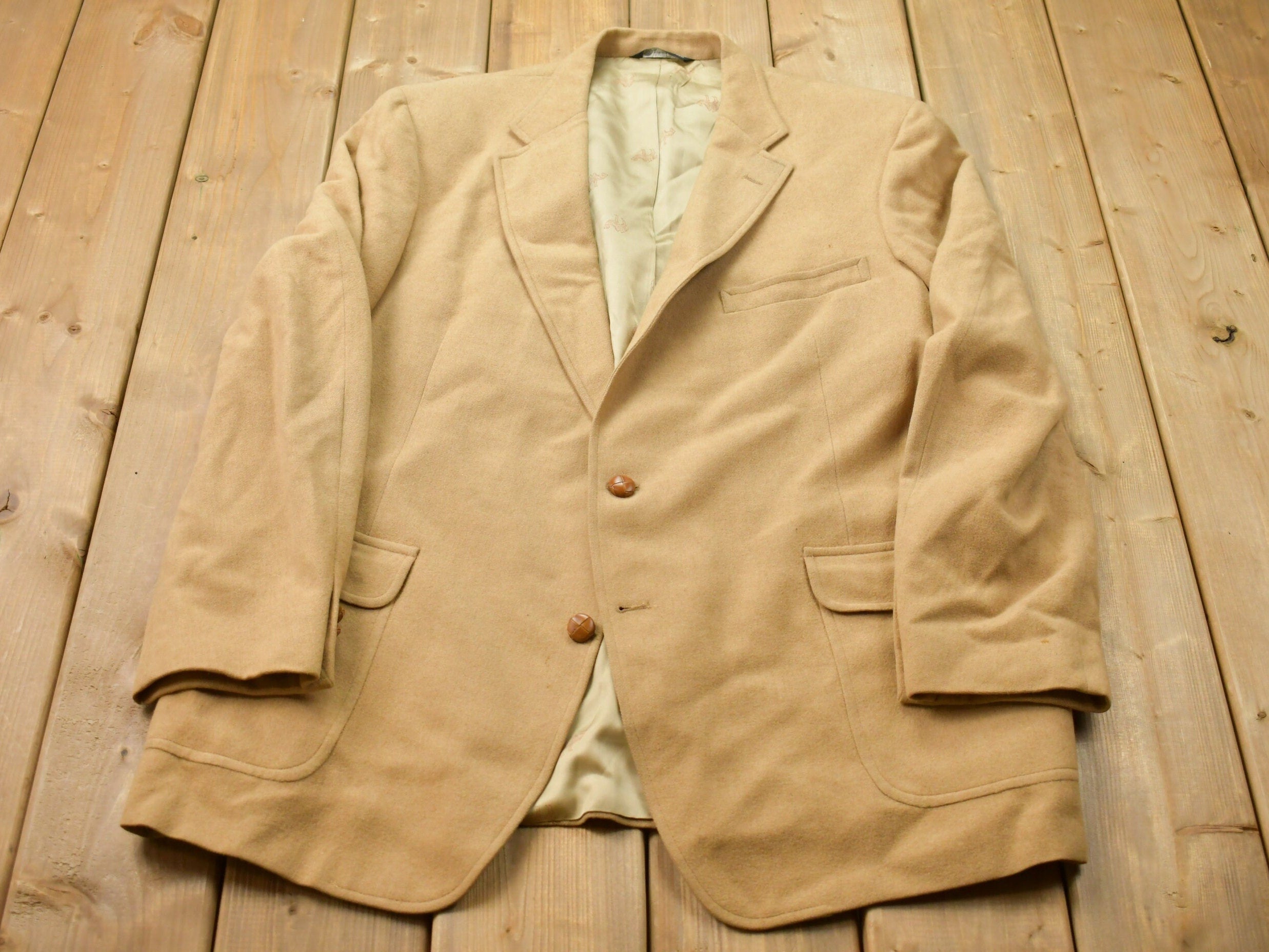 Vintage 1990s 100% Camel Hair Wool Jacket
