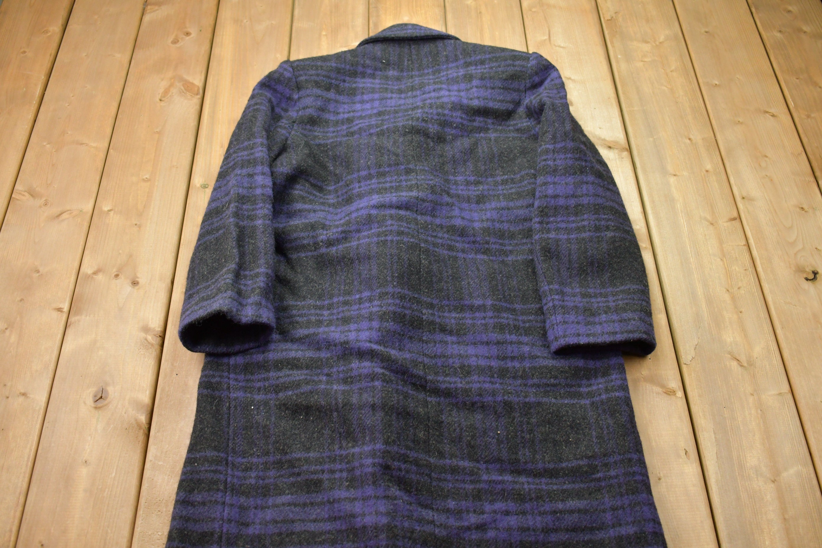 Vintage 1990s 100% Wool Plaid Jacket