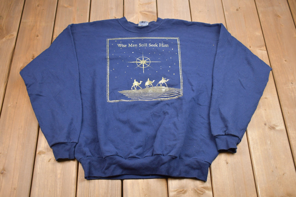 Vintage 1990s 3 Wisemen Desert Camel Graphic Crewneck Sweatshirt